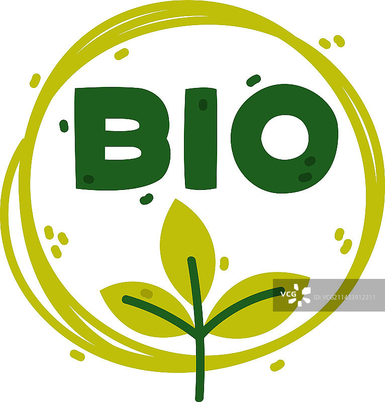 生态徽章和绿色环保标签或贴纸图片素材