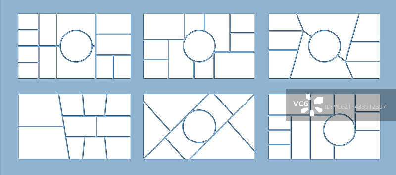 照片马赛克拼贴情绪板框架模板图片素材