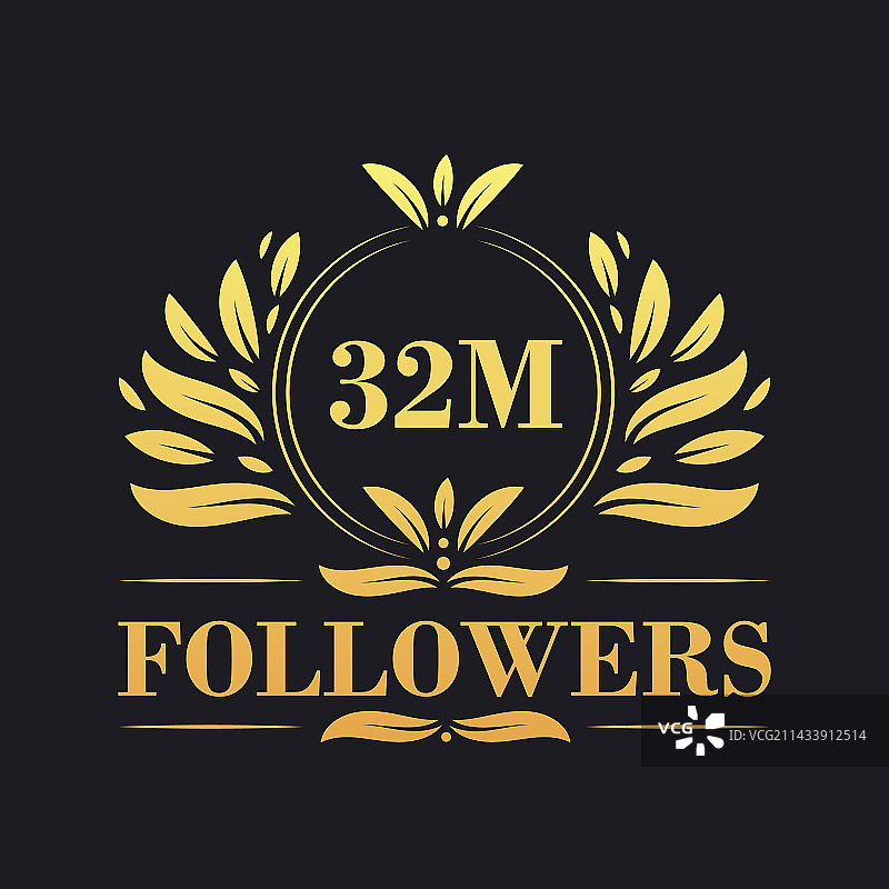 3200万粉丝庆祝设计图片素材