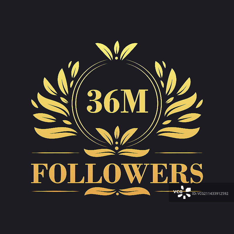 3600万粉丝庆祝设计图片素材