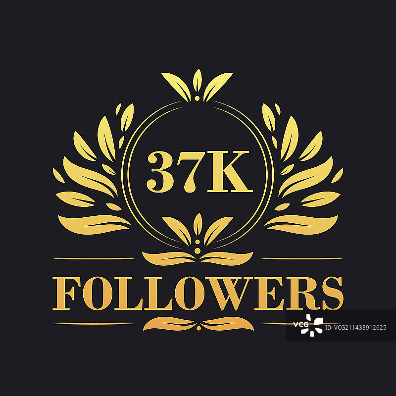 3.7万粉丝庆祝奢华设计图片素材
