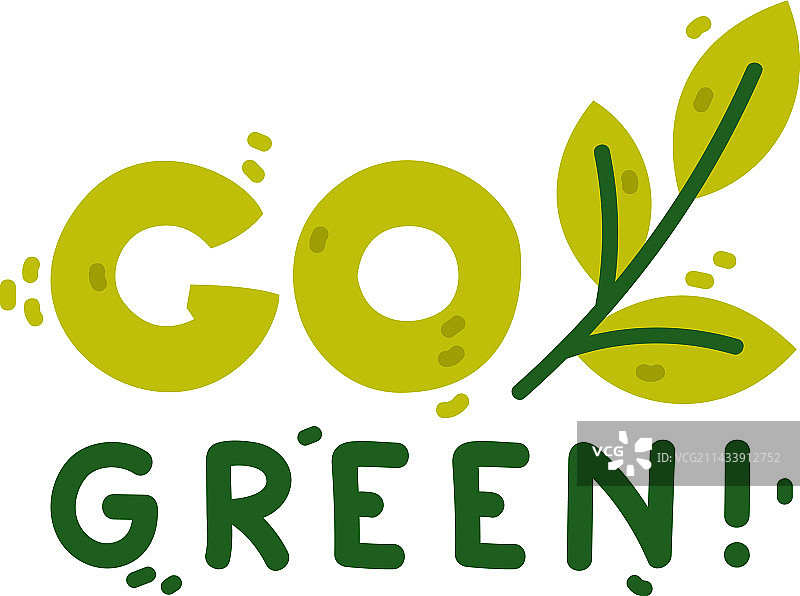 绿色生态徽章和环保标签图片素材