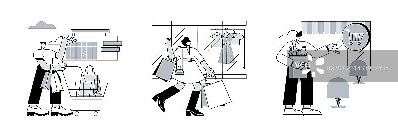 零售店抽象概念图片素材