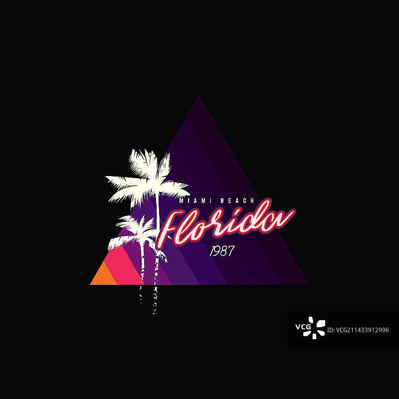 复古三角形日落图片素材