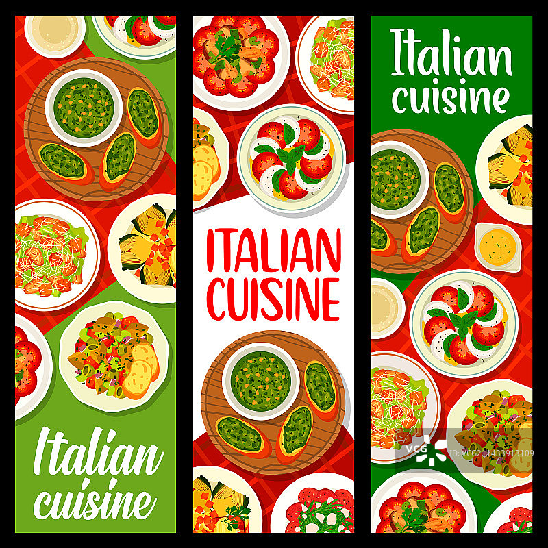 意大利美食菜肴竖版banner图片素材