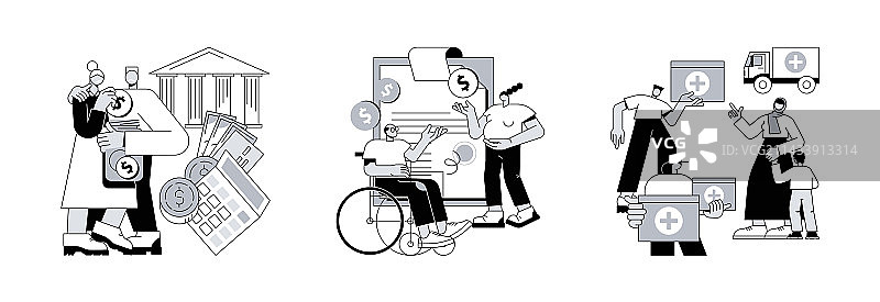 社交关怀抽象概念图片素材