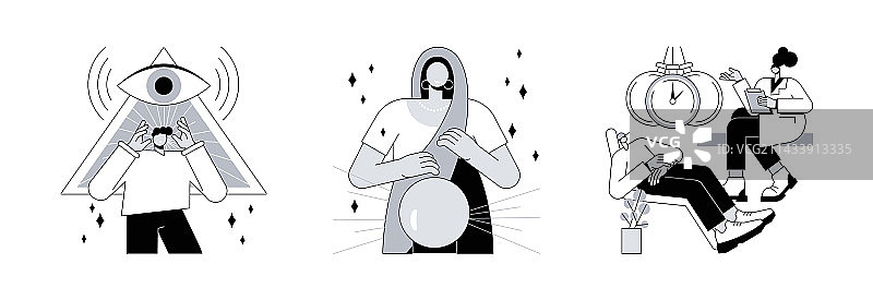 超感官能力抽象概念图片素材