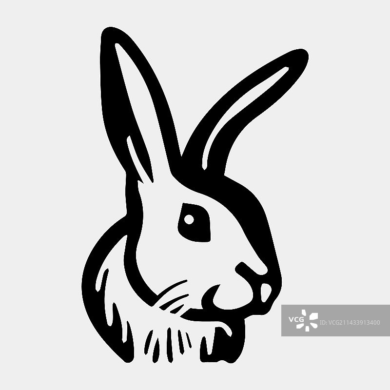 兔子头标志图标符号图片素材