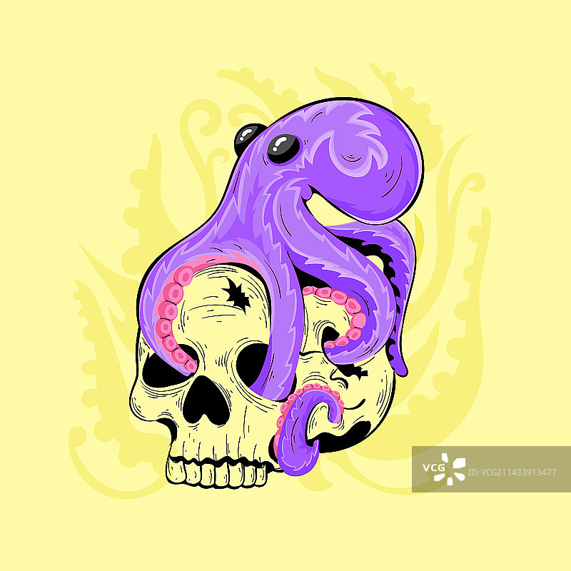 章鱼头骨图片素材
