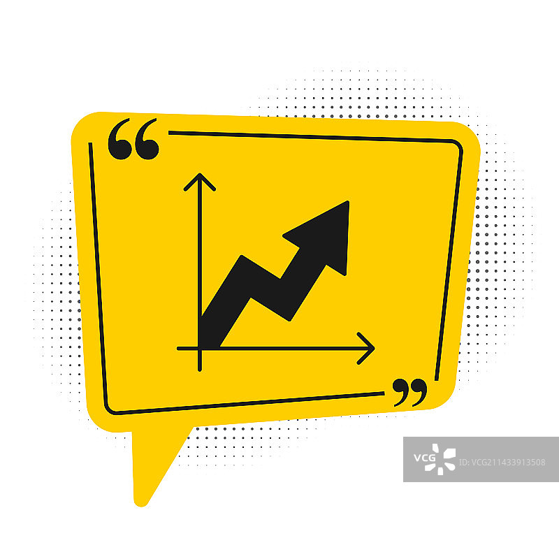 黑色背景上的金融增长图标图片素材