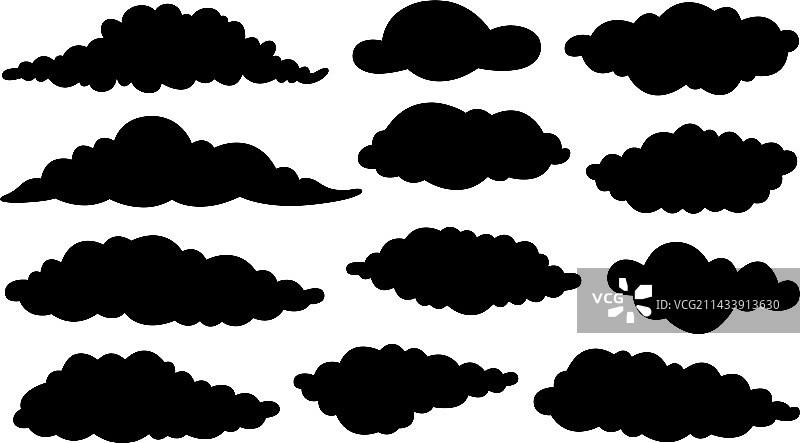 不同类型的云朵集合图片素材