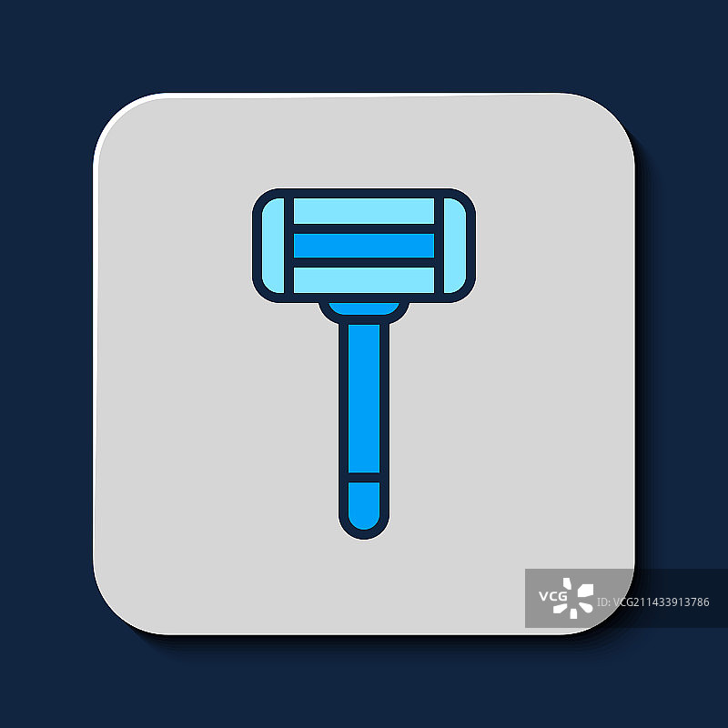 剃须刀填充轮廓图标图片素材