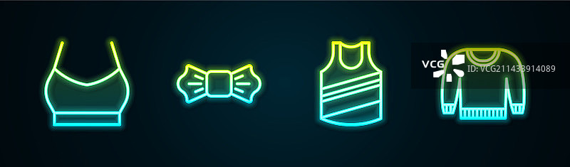 女士露脐上衣、领结等图片素材