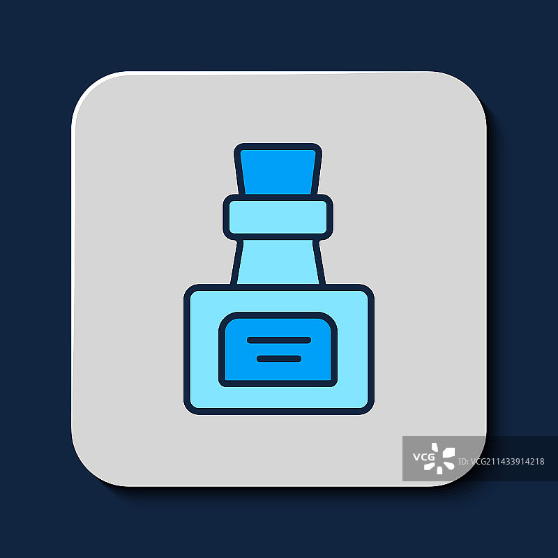 药水瓶轮廓图标图片素材