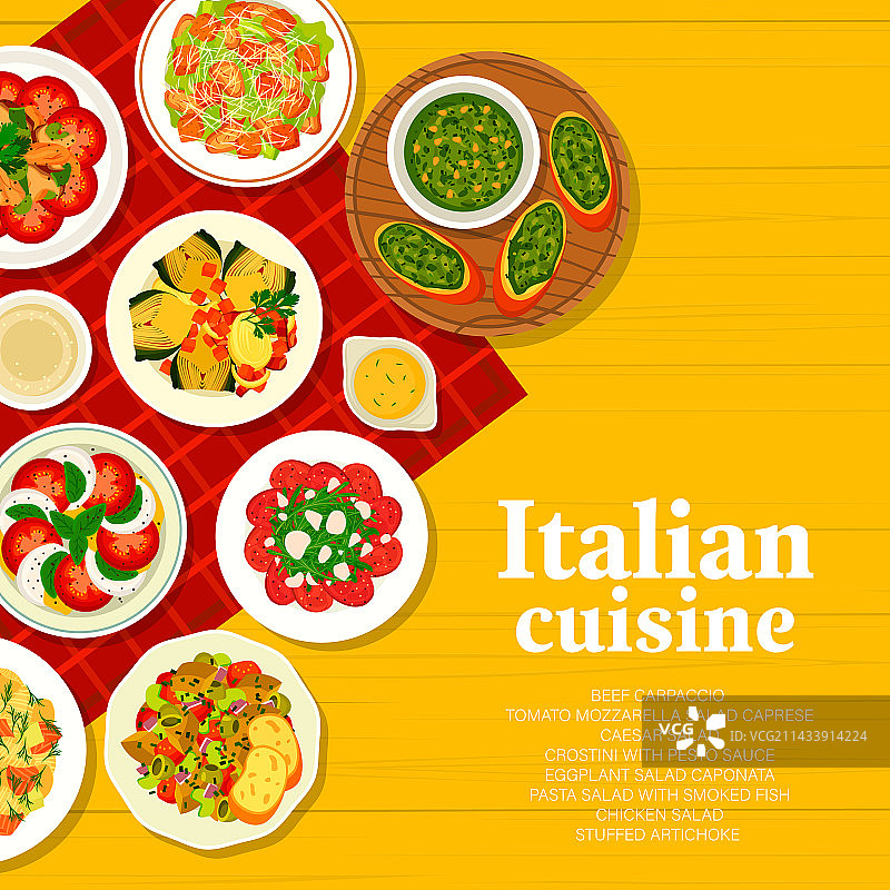 意大利美食菜谱封面模板图片素材