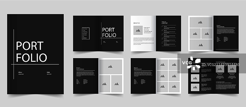 简约设计作品集模板品牌指南图片素材