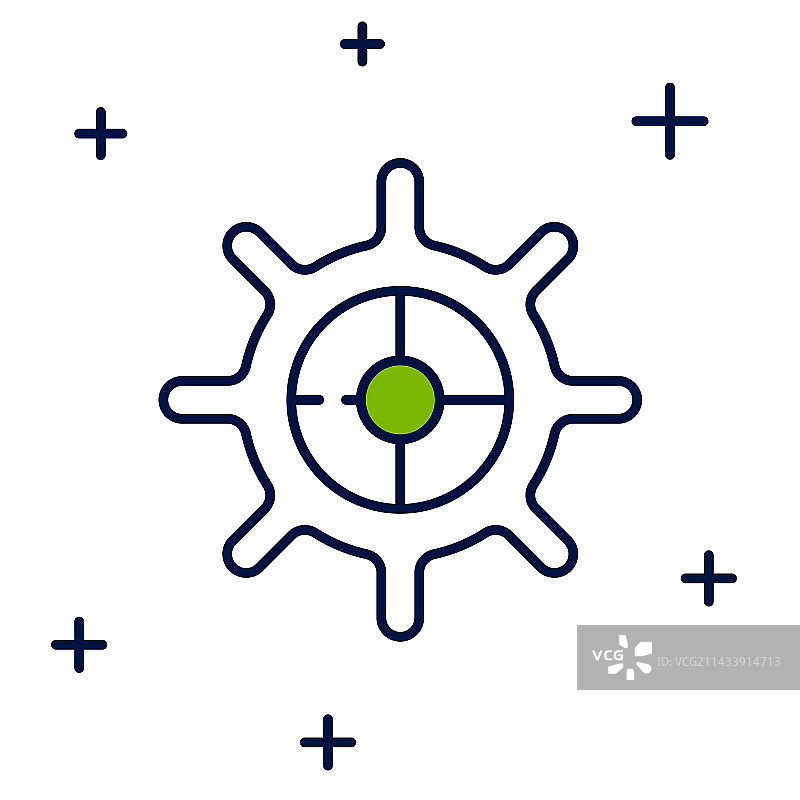 描边填充船舵图标图片素材