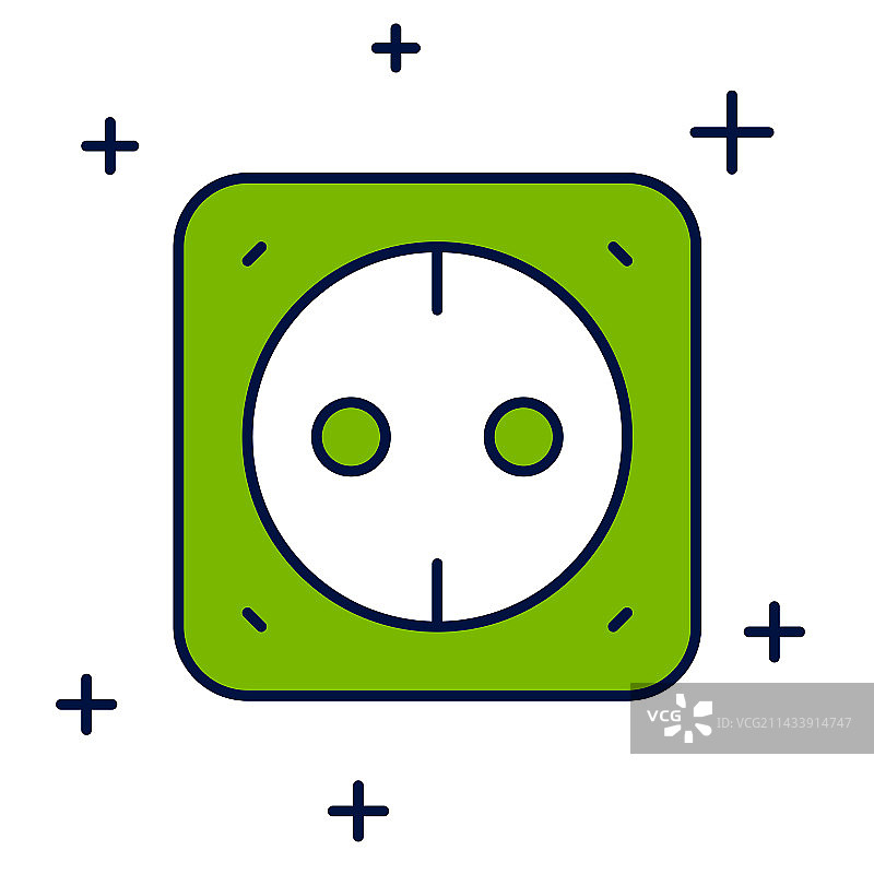 电源插座轮廓图标图片素材