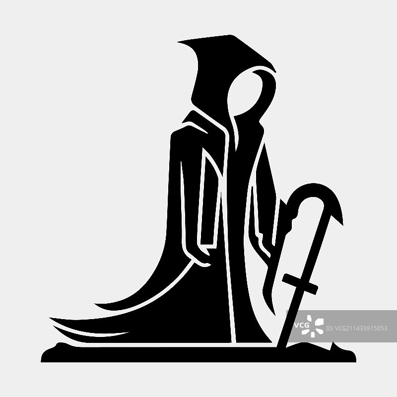 卡通死神纹身图案设计图片素材