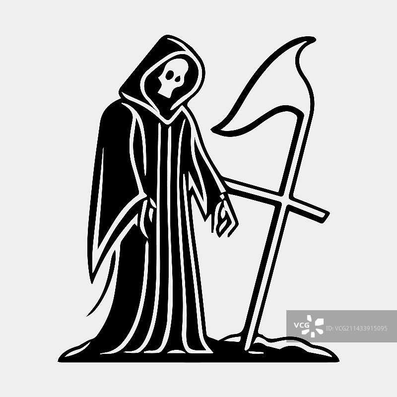 卡通死神纹身图案设计图片素材