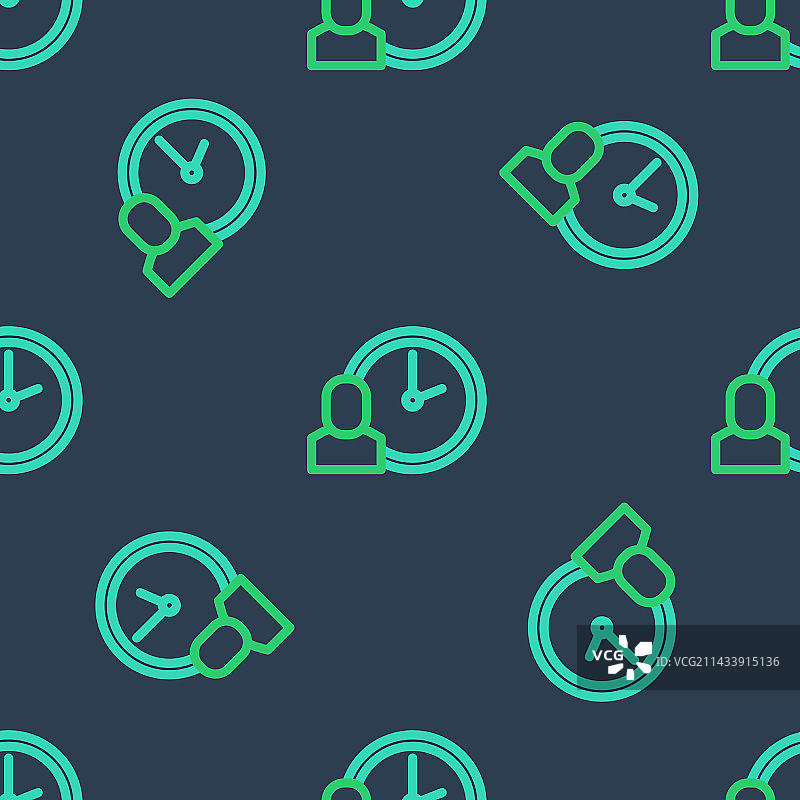 工作时间图标无缝图案图片素材