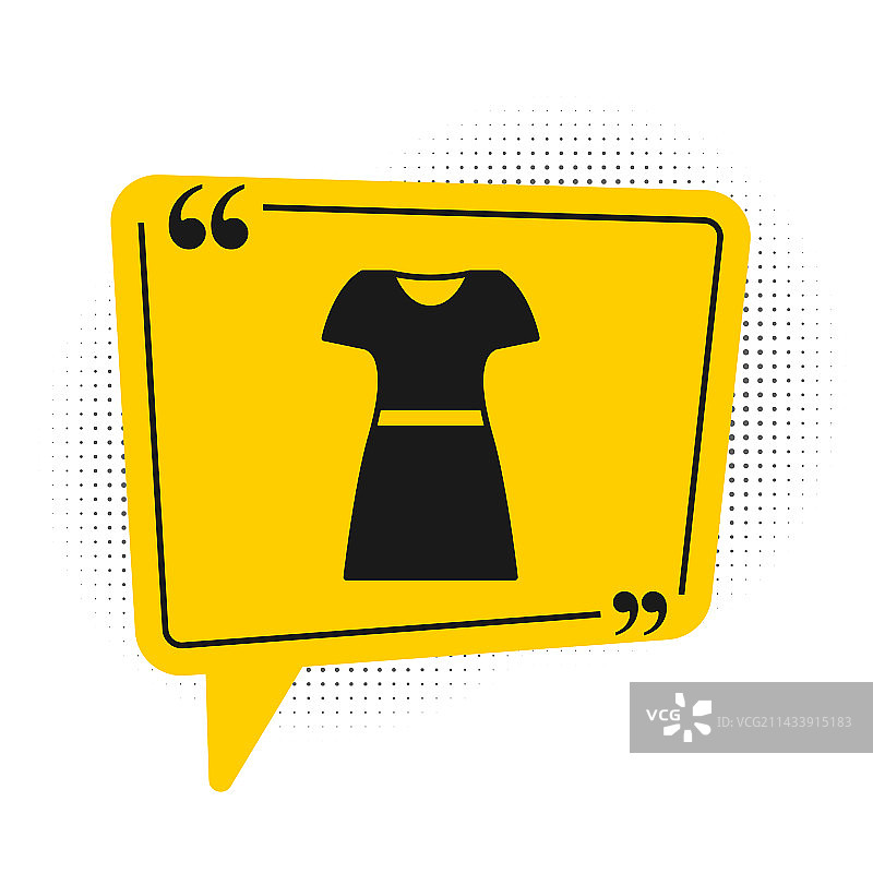 白色背景上的黑人女性连衣裙图标图片素材