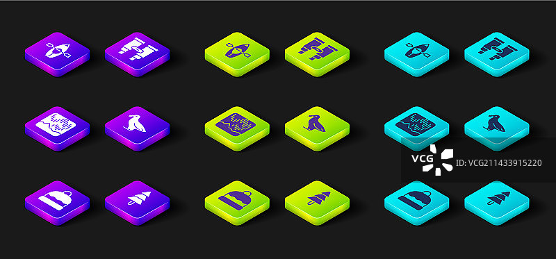 针织帽树木北极光信天翁素材图片素材