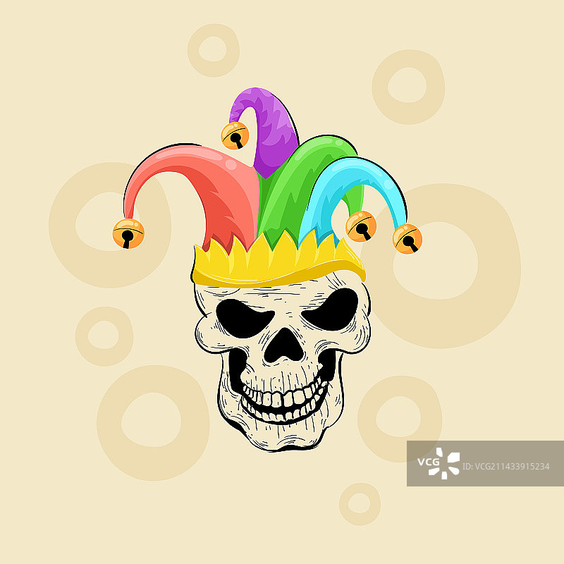 小丑头骨图片素材