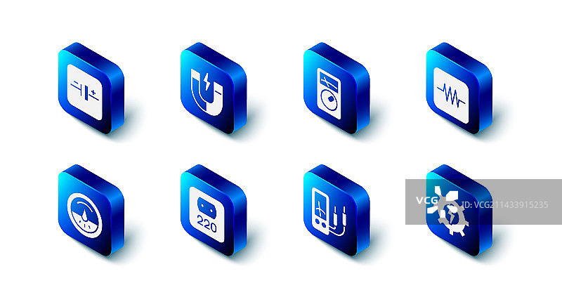 磁铁安培计万用表电阻器套装图片素材