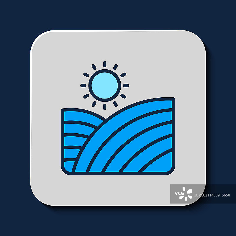 葡萄园和葡萄山丘农场轮廓图标图片素材