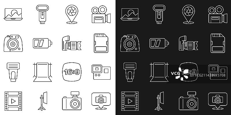 相机、极限运动与SD卡图片素材