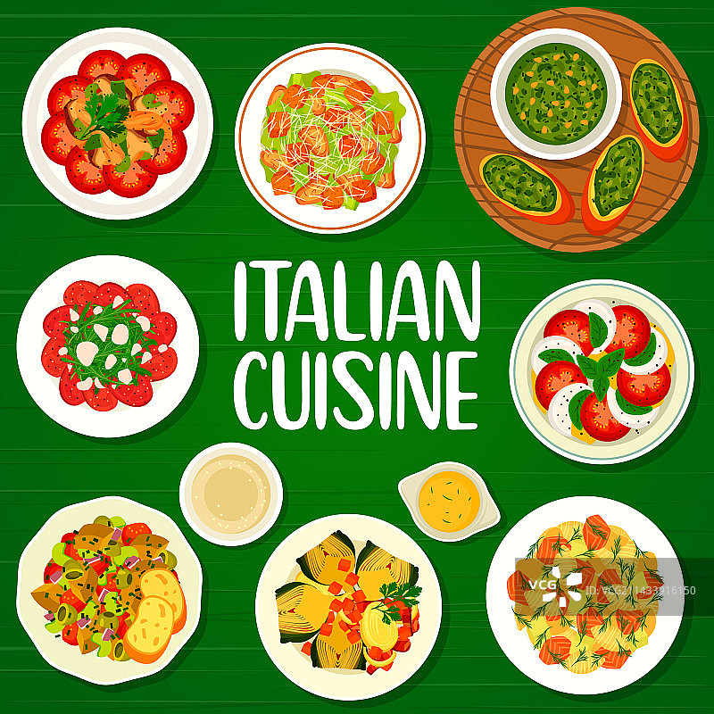 意大利美食菜单封面模板图片素材