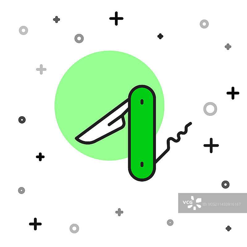 瑞士军刀轮廓图标图片素材