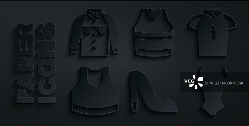 女人鞋子衬衫女式露脐上衣泳装素材图片素材