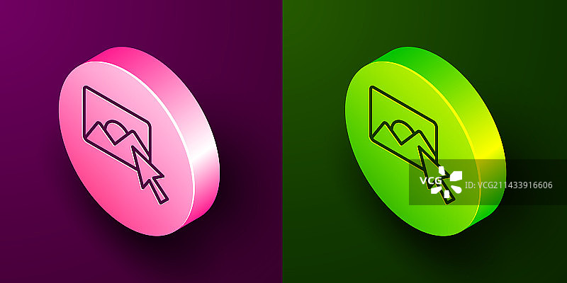 2.5D线条照片修饰图标，隔离图片素材