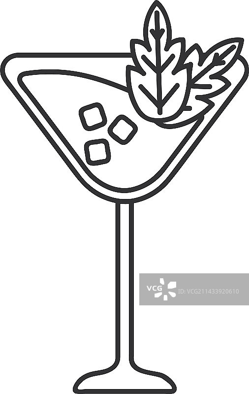 薄荷叶鸡尾酒图片素材