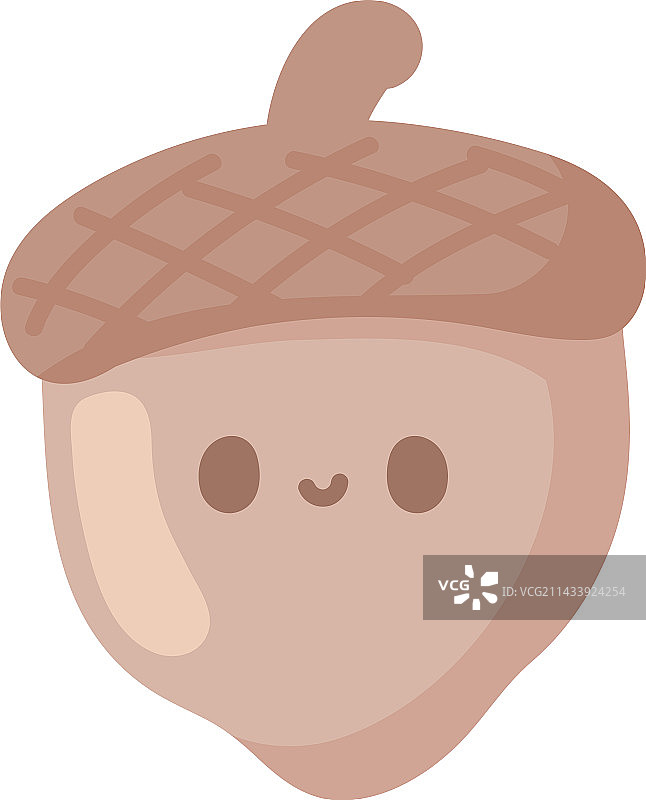 可爱风格的橡子食物图片素材