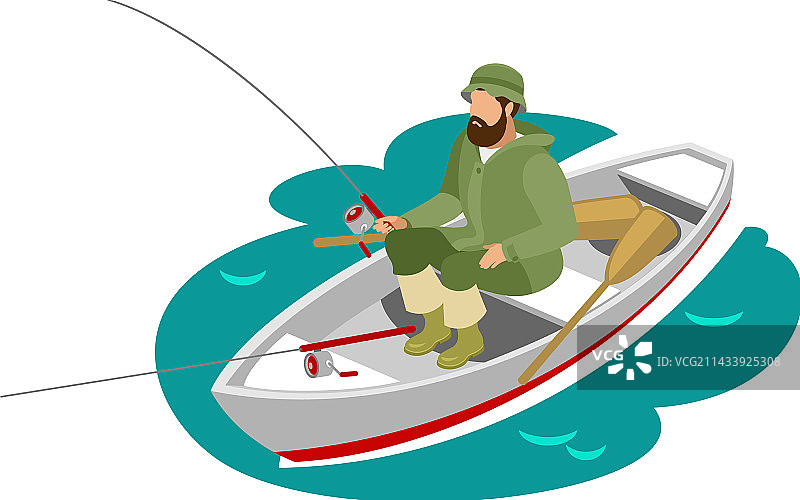 2.5D渔夫图片素材