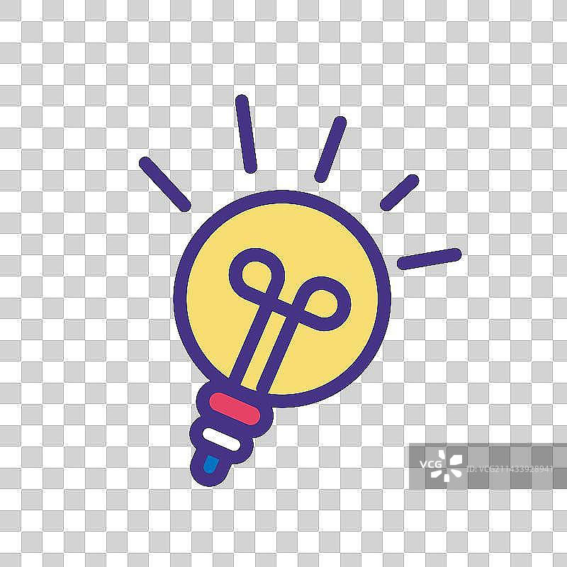 灯泡-灵感-矢量图图片素材