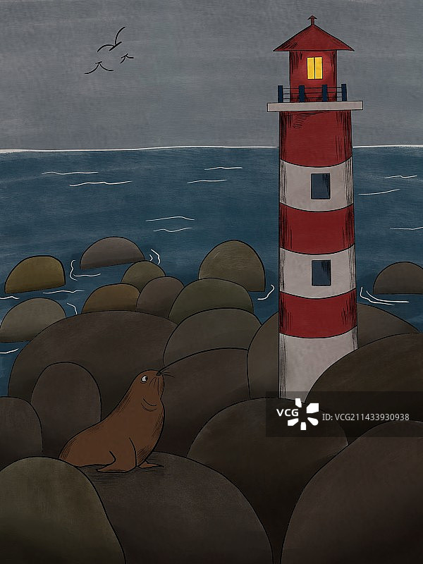 海边的灯塔图片素材