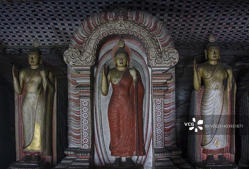 斯里兰卡~丹布拉石窟寺佛像图片素材