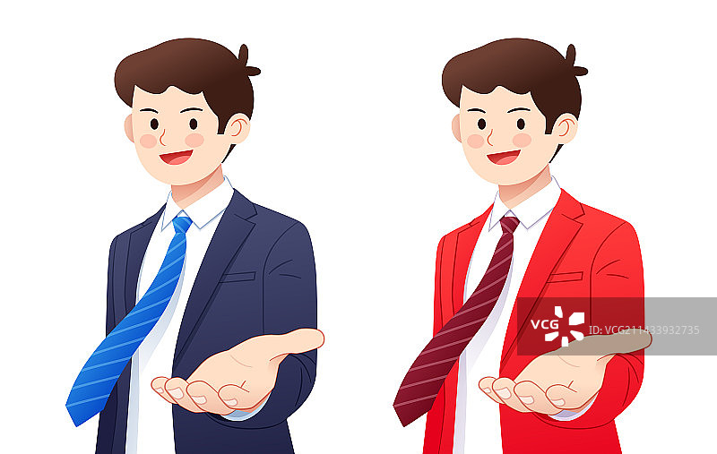 向前伸手邀请的商务男士图片素材