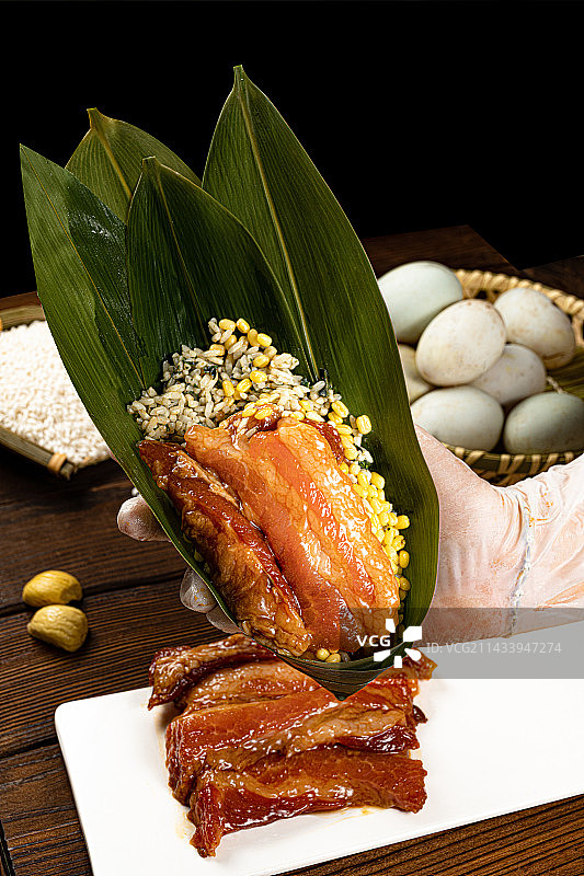 粽子 南方粽 鲍鱼粽 蛋黄粽 肉粽 咸粽图片素材