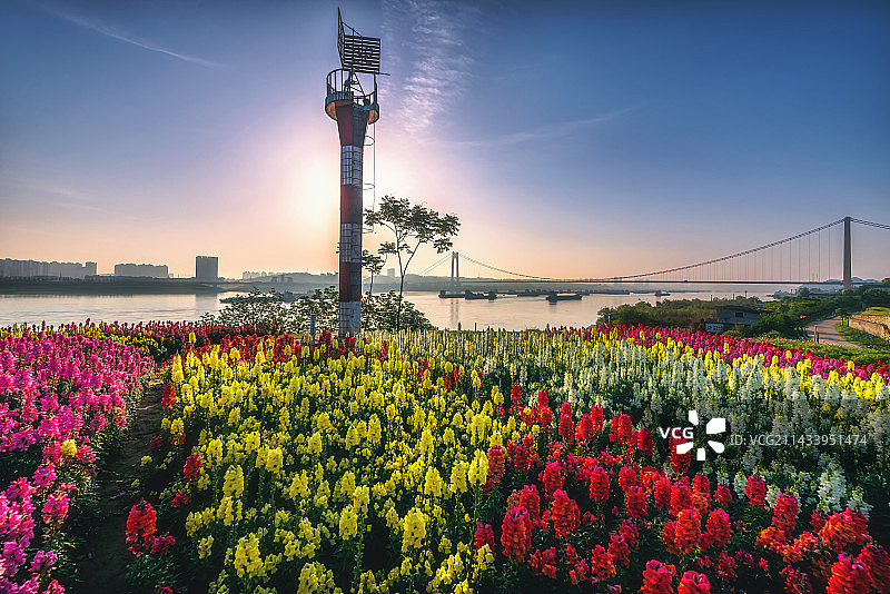 花园城市：湖北宜昌点军区艾家镇图片素材