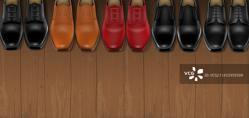 木地板上的皮鞋图片素材