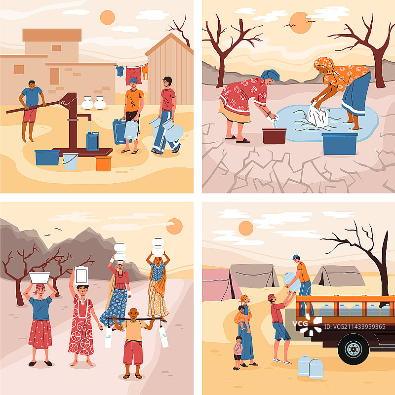 水资源短缺方形构图图片素材