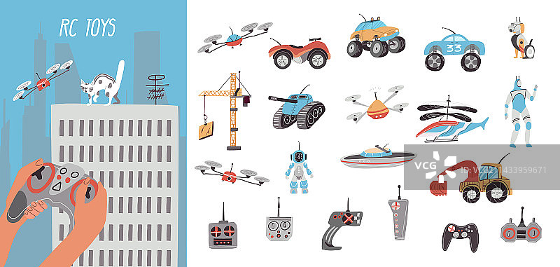 控制玩具组合套装图片素材