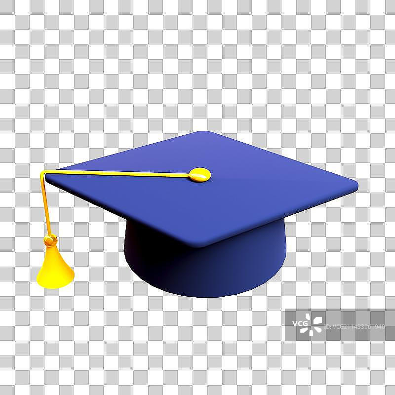 C4D立体学士帽高考元素图片素材
