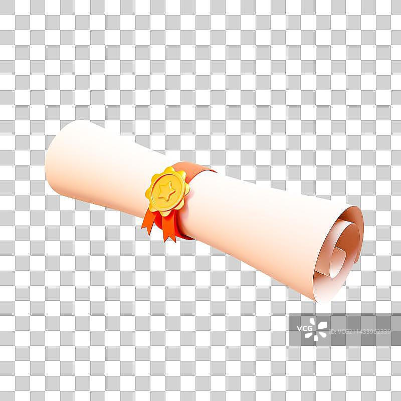 C4D录取通知书奖章元素图片素材