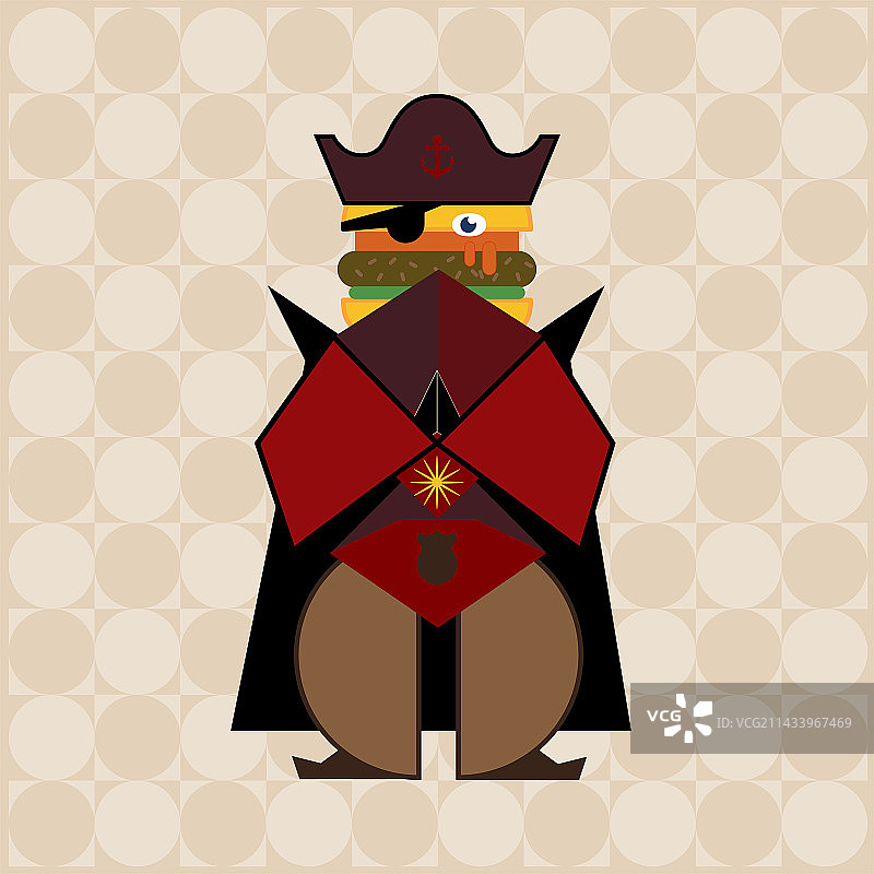 汉堡包海盗图片素材